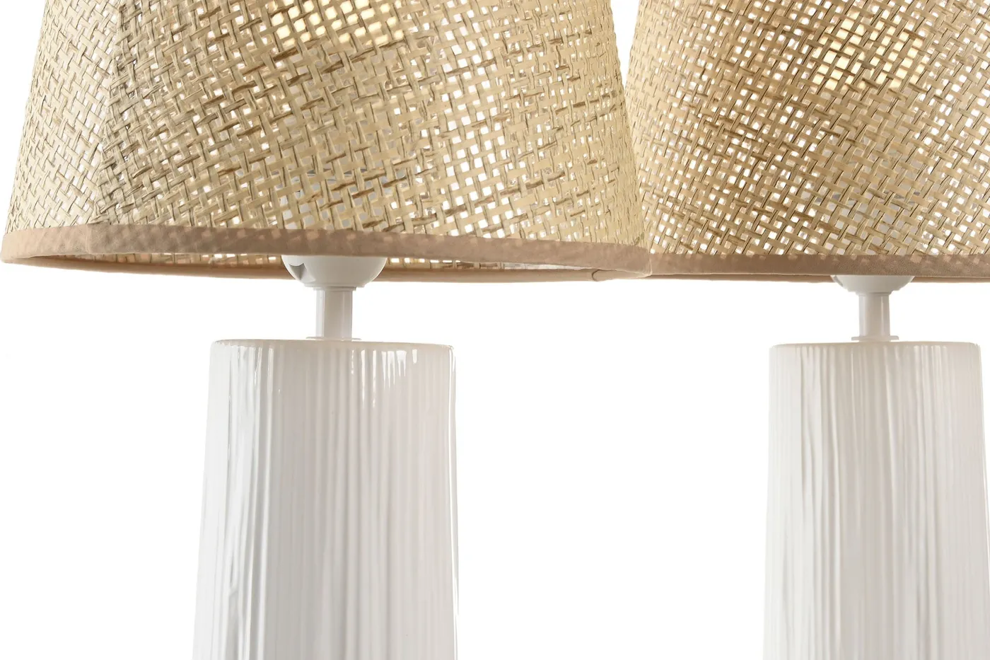 Lampe à poser en céramique et fibre naturelle (2 modèles) — Photo 2