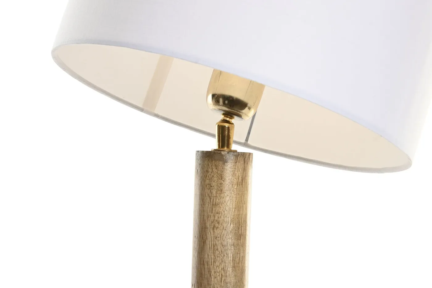 Mango wood cotton table lamp – natural — Photo 2