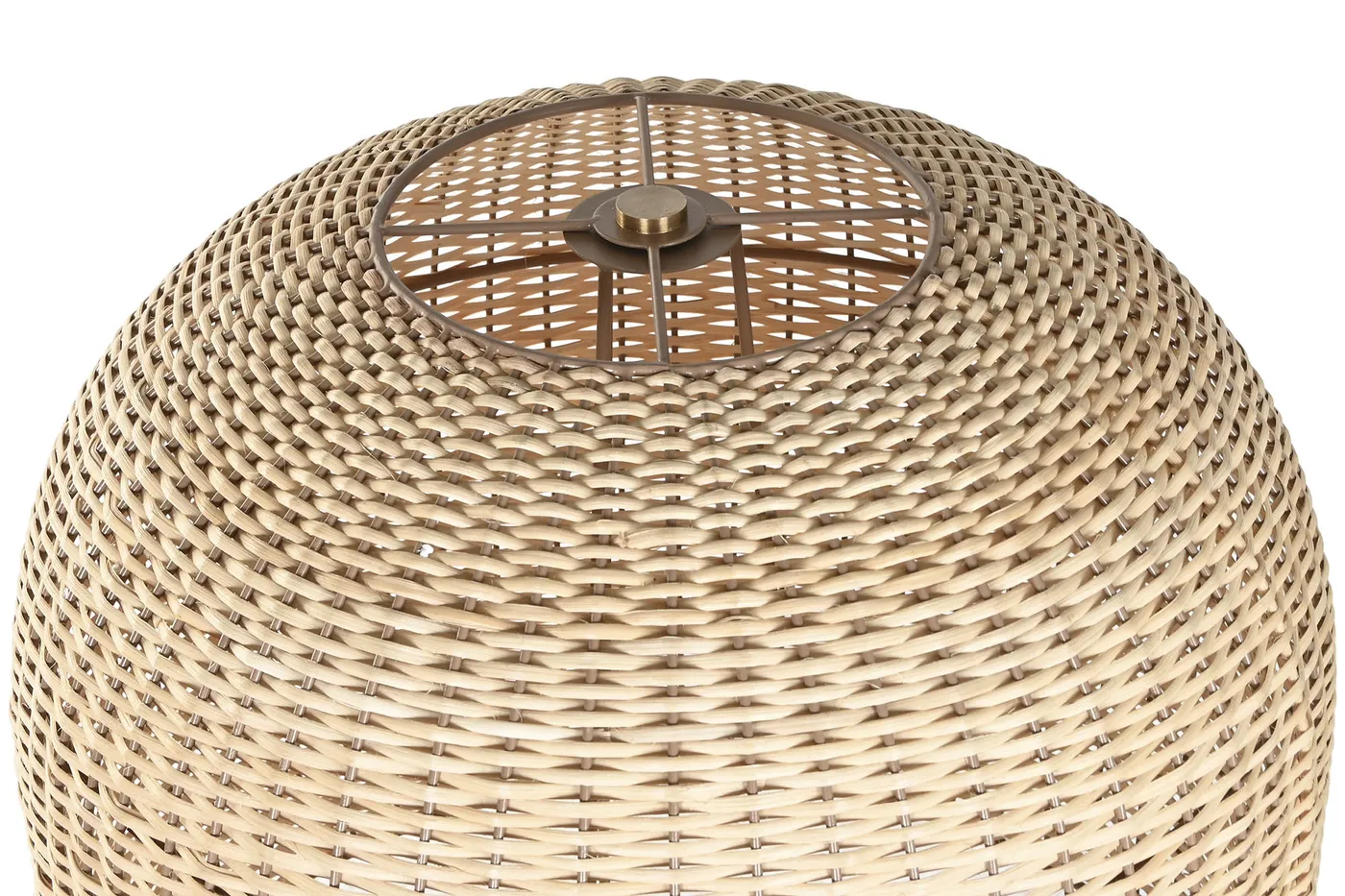 Lámpara de pie de ratán beige — Foto 2