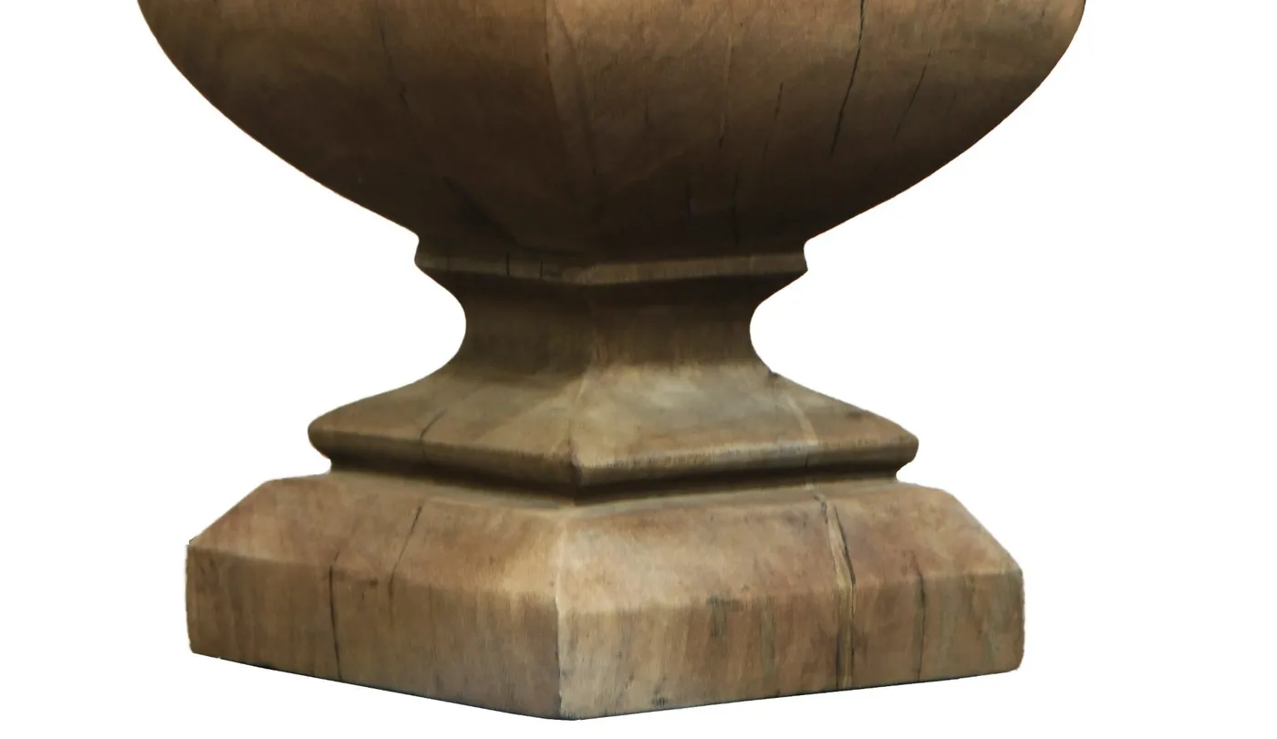 Lámpara de sobremesa de madera y yute natural — Foto 2