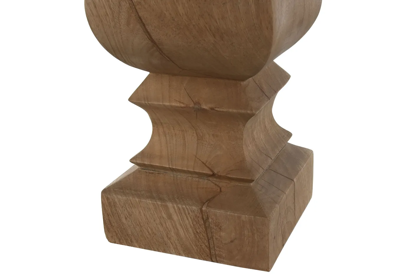 Carved wood jute table lamp — Photo 2