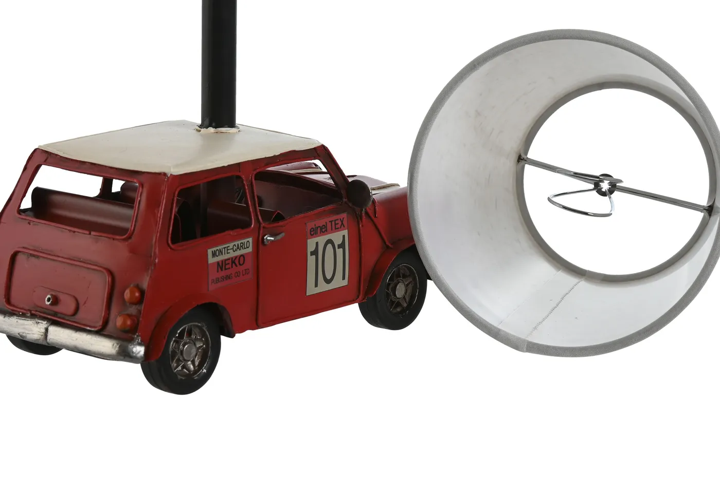 Car metal linen table lamp – red — Photo 2
