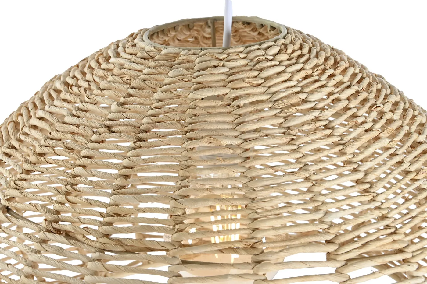 Hanglamp van natuurvezel en metaal naturel — Foto 2