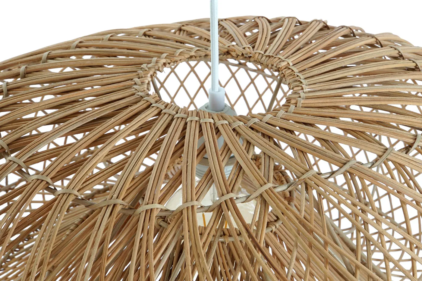 Rattan iron pendant light – natural — Photo 2