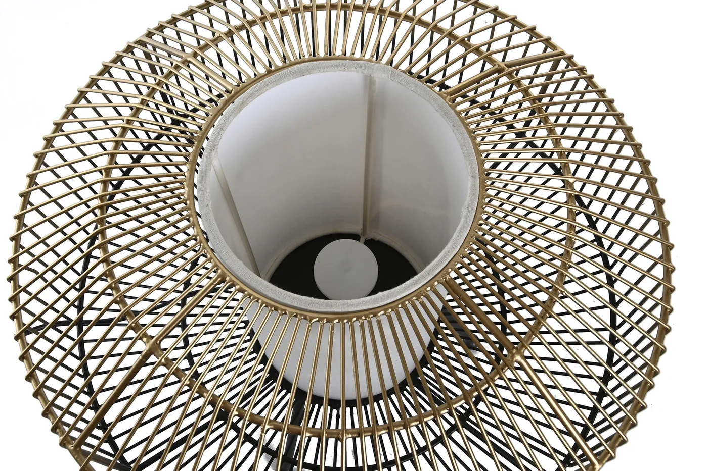 Tafellamp van ijzer en katoen zwart — Foto 2