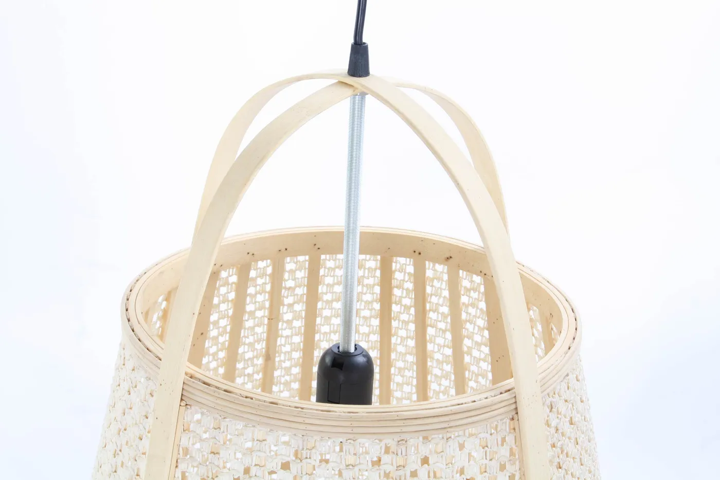 Suspension en bambou et lin naturelle / crème — Photo 2