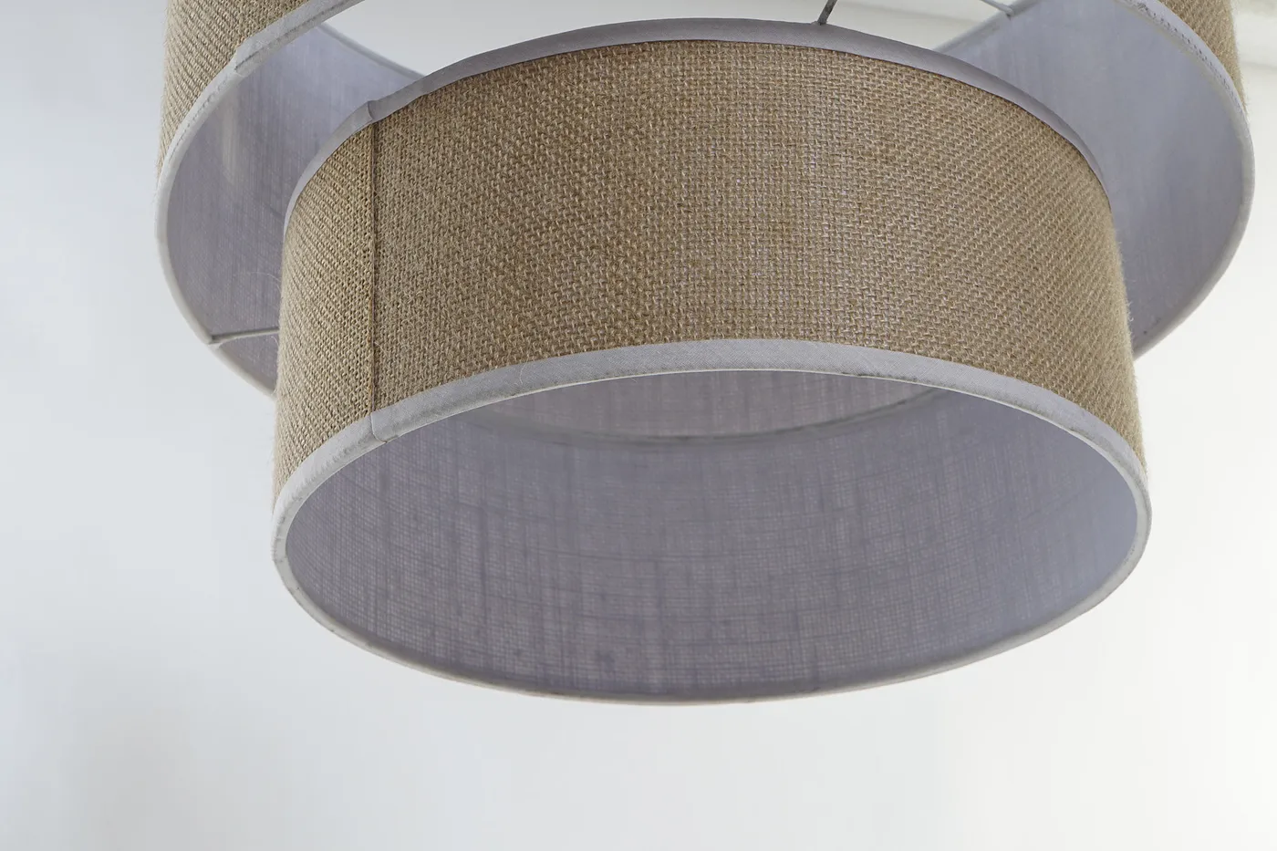 Polyester pendant light – natural / brown — Photo 2
