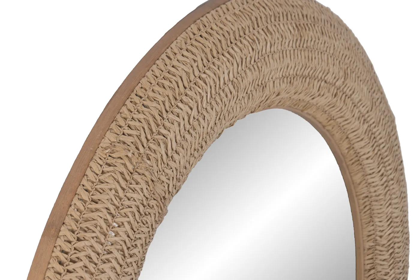 Spiegel van rotan en glas naturel — Foto 2