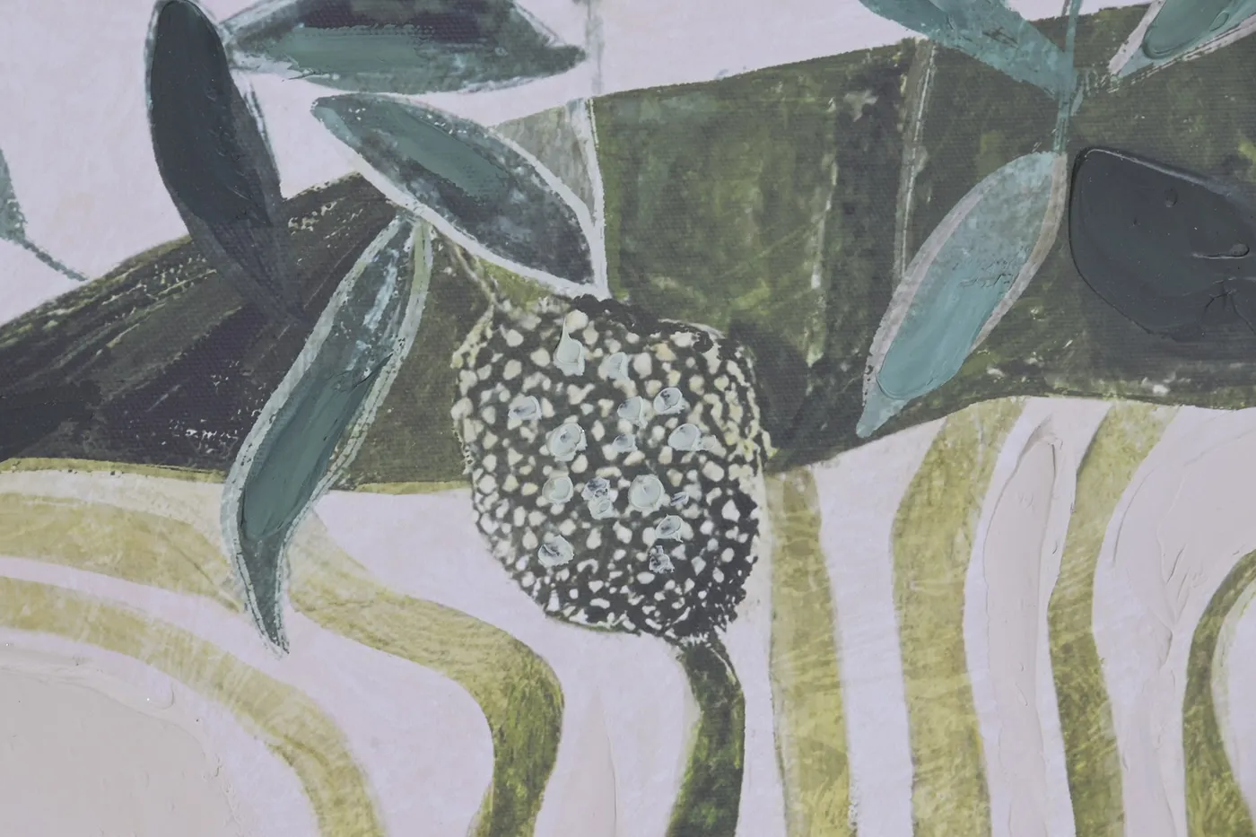 Schilderij canvas vaas van polystyreen en olijfhout (2 modellen) — Foto 2