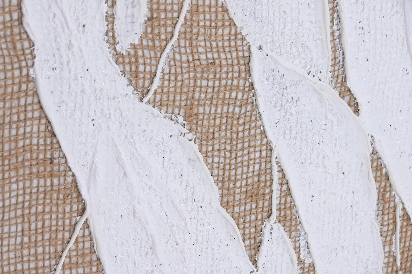 Bladeren schilderij canvas van jute (2 modellen) — Foto 2