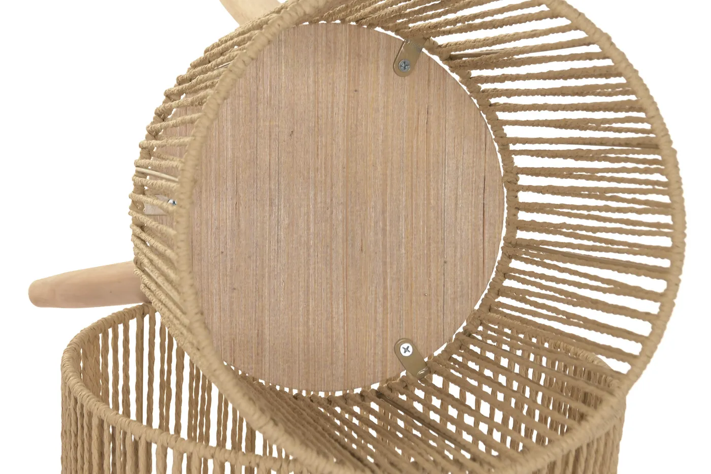 Set of 3 – braided natural fibre wood planter — Photo 2