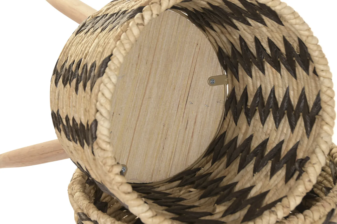 Lot de 3 – cache-pot tressé zigzag en fibre naturelle — Photo 2