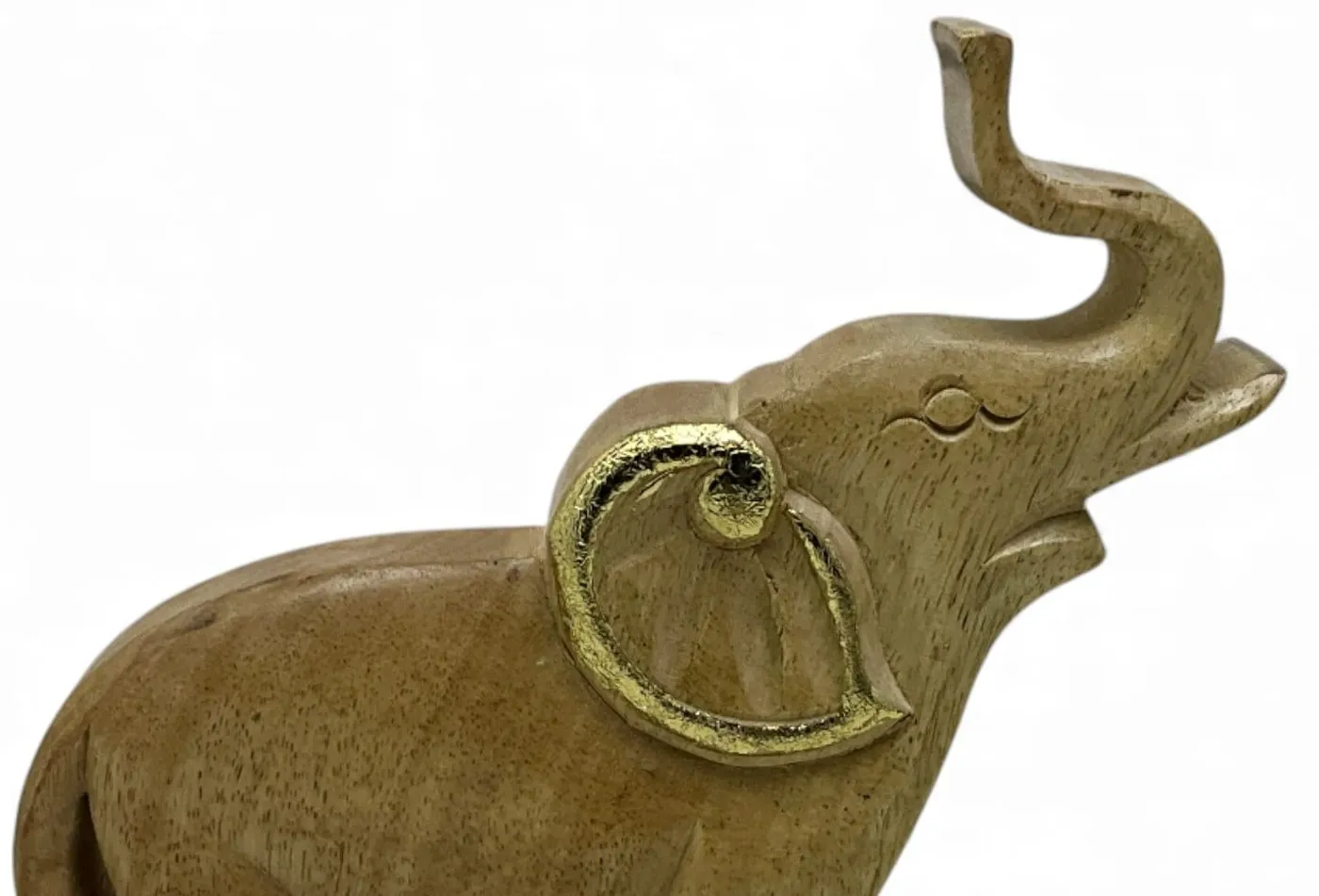 Figura elefante de acacia natural / marrón — Foto 2