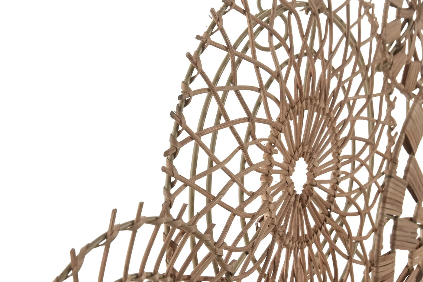 Wanddecoratie van rotan en metaal naturel — Foto 2