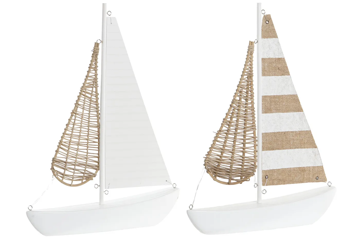 Decoración velero de MDF y mimbre (2 modelos)