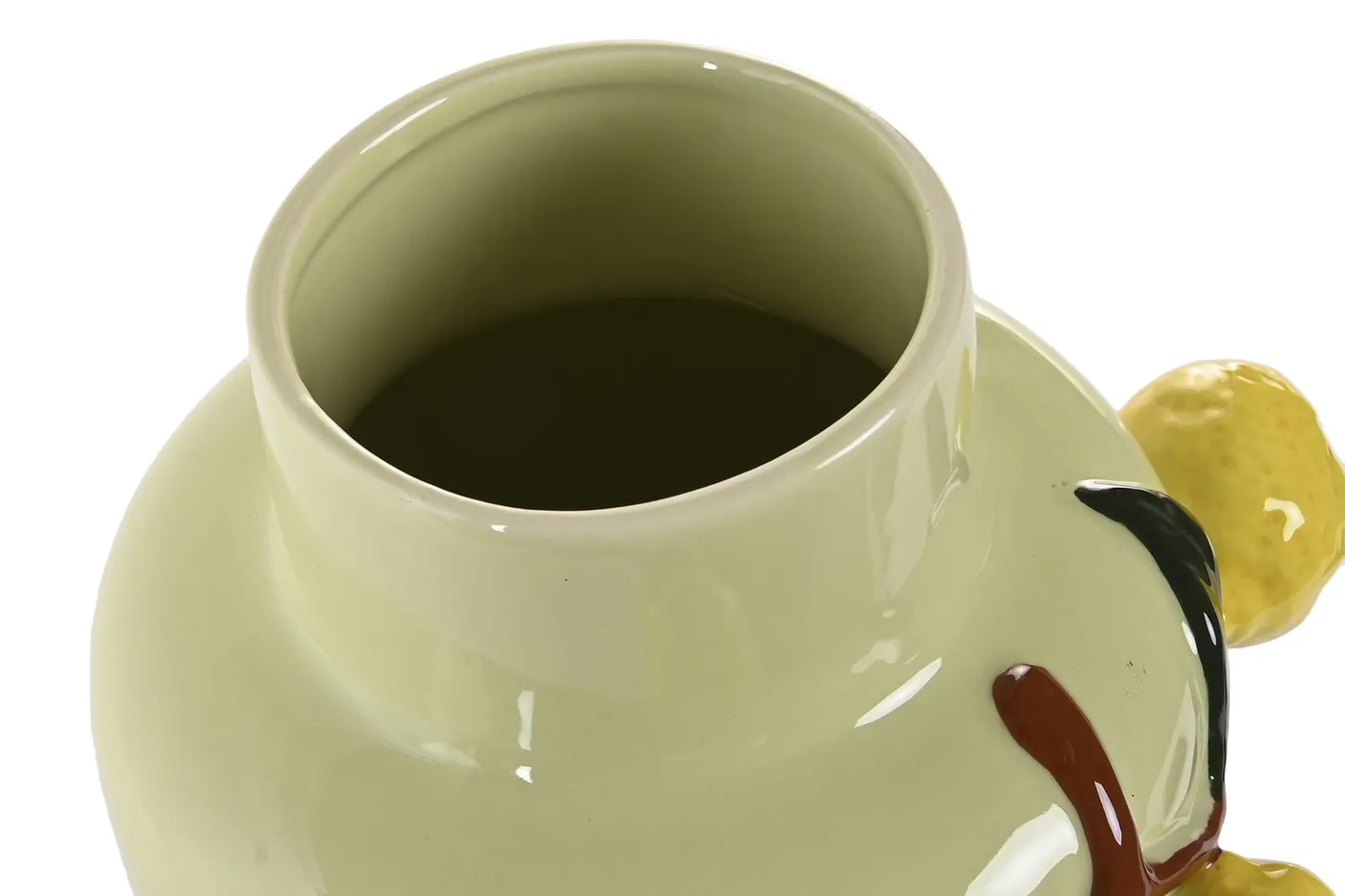 Lemon ceramic vase – green — Photo 2