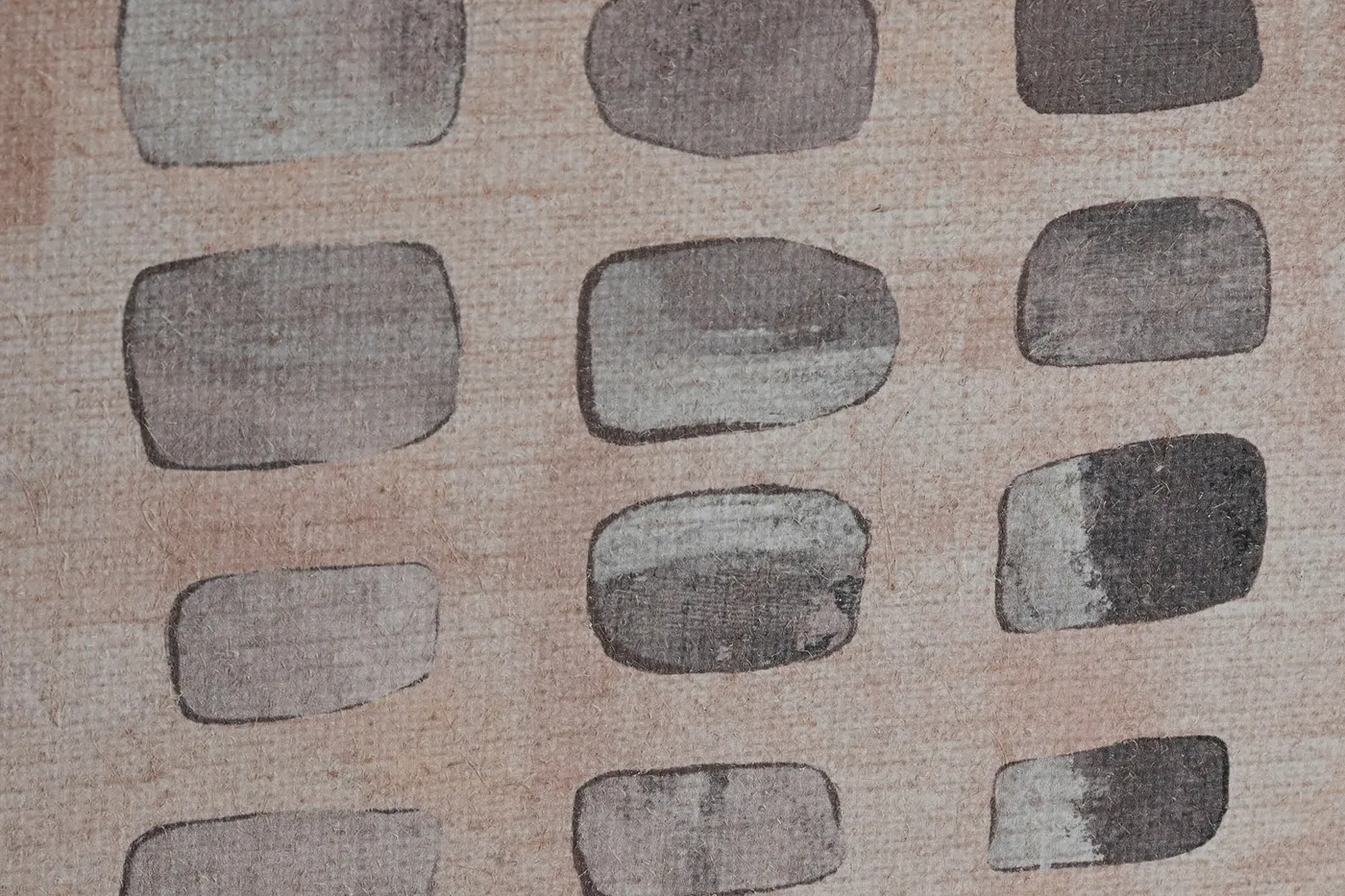 Tableau moderne 3D en jute et polystyrène beige — Photo 2