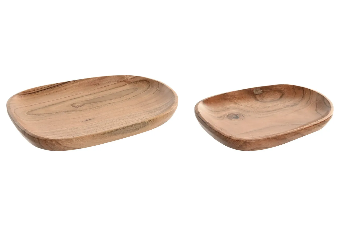Set de 2 – mesa de mango natural / marrón