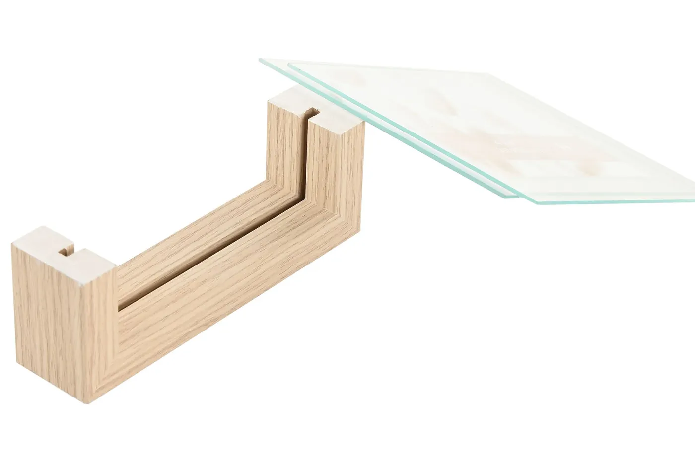 Set of 3 – MDF glass photo frame – natural — Photo 2