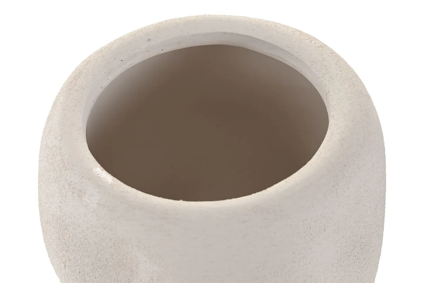 Cache-pot organique en céramique écru — Photo 2