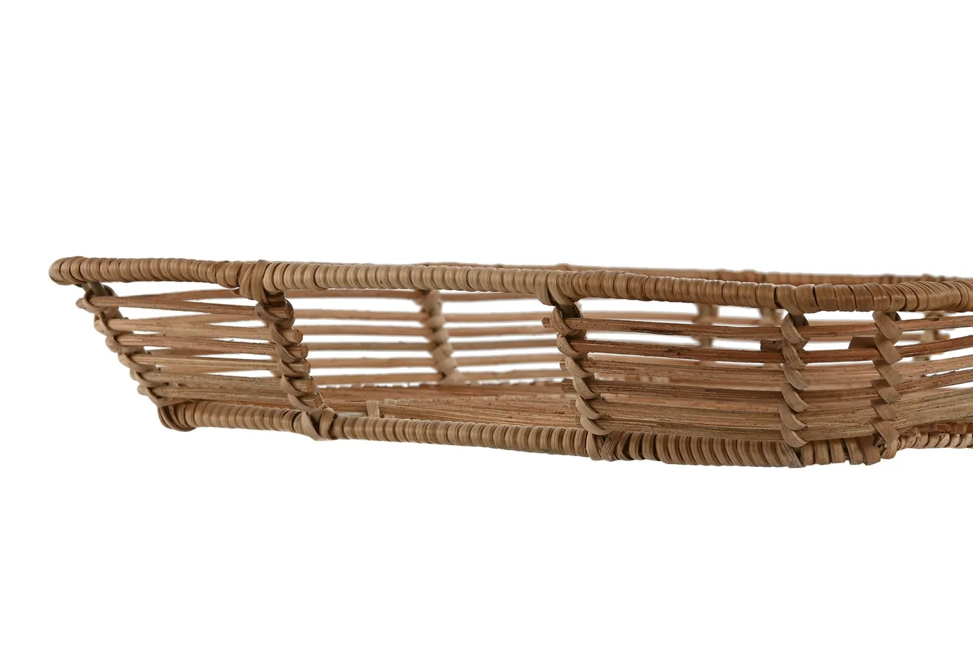 Set van 3 – dienblad van rotan en metaal naturel — Foto 2