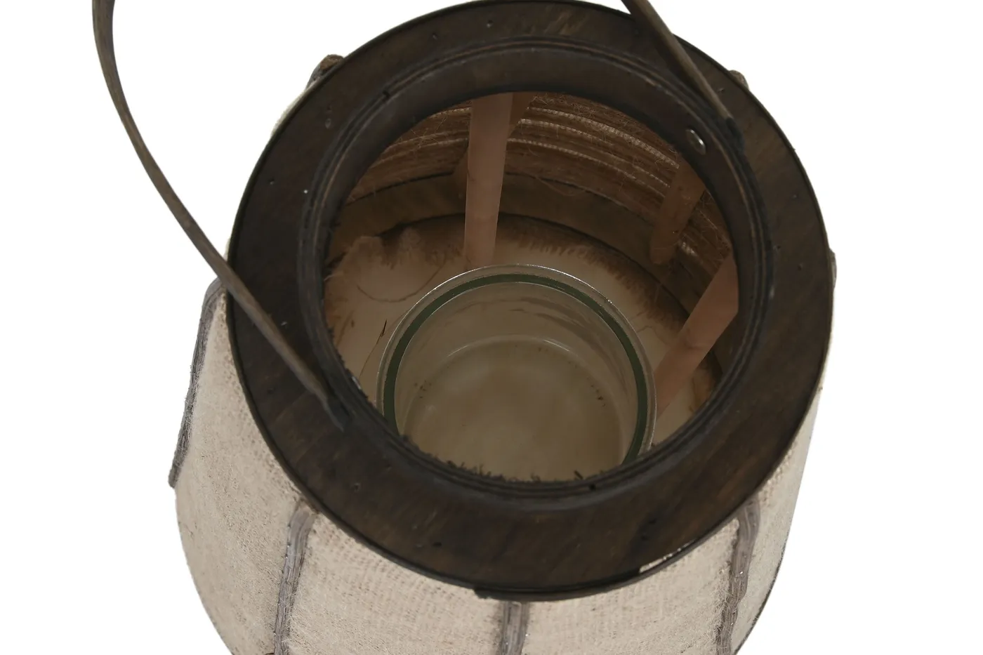 Kandelaar van jute en bamboe naturel — Foto 2