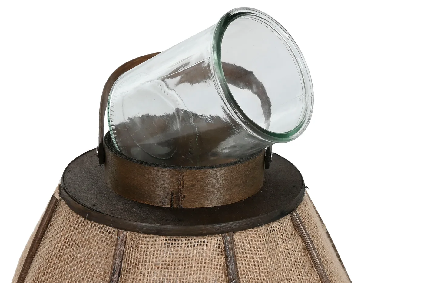 Jute bamboo candle holder – natural — Photo 2