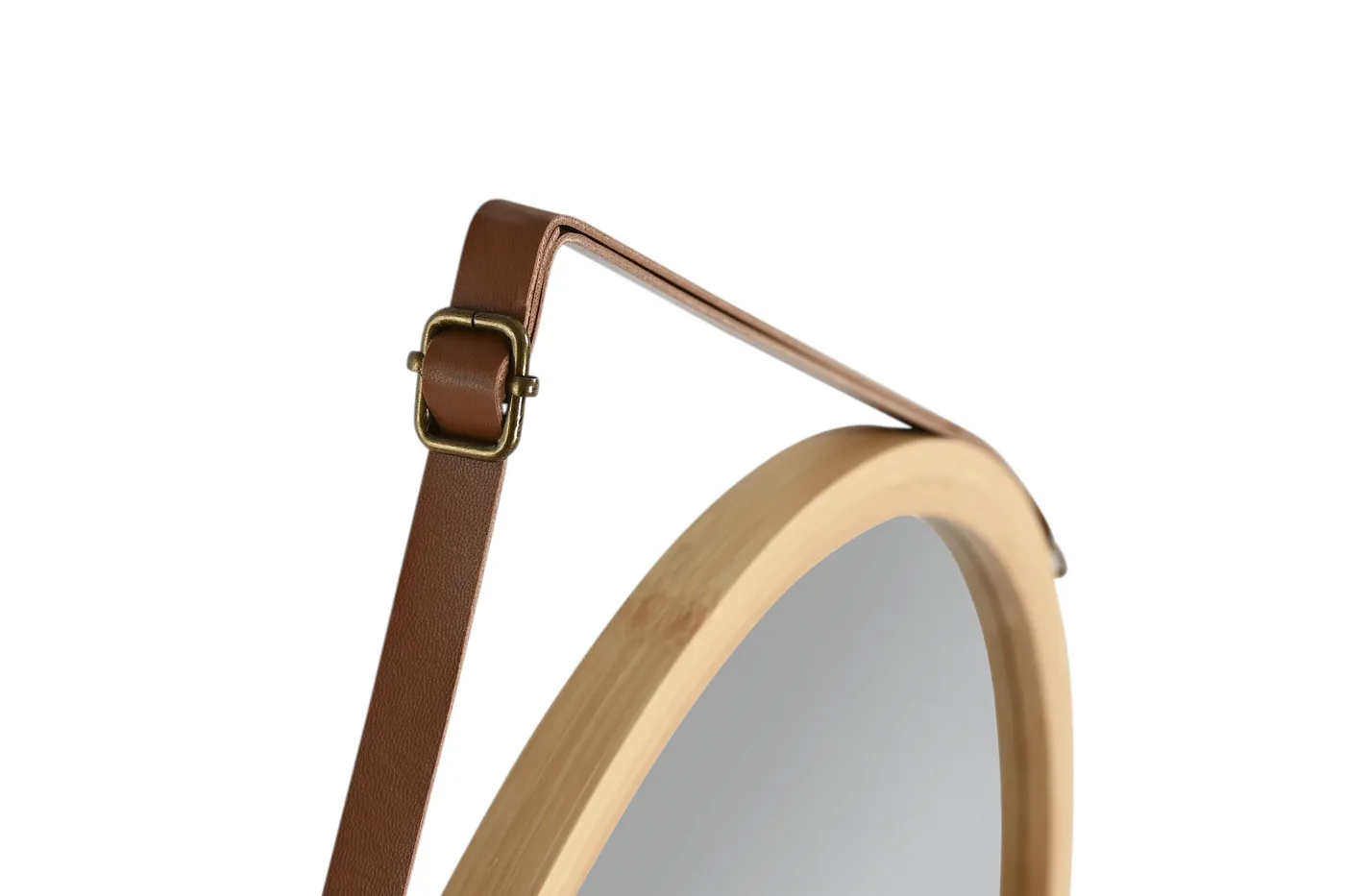 Bamboo glass mirror – natural — Photo 2