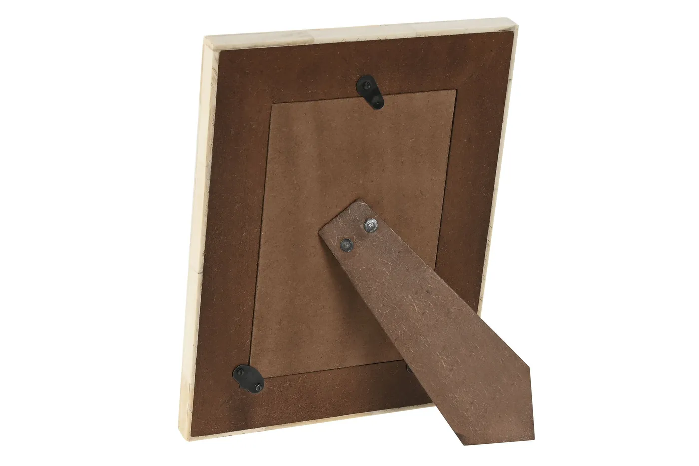 Mango wood photo frame with diamonds – bone white — Photo 2