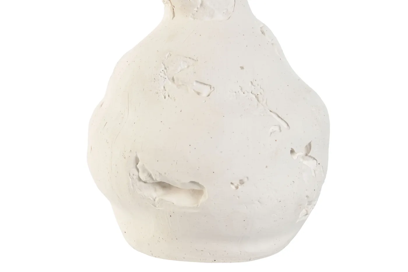 Jarrón orgánico artesanal de cerámica blanco — Foto 2