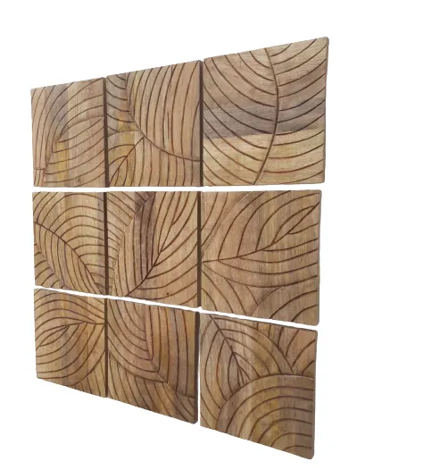 Set of 9 – leaves MDF mango wood wall decoration — Photo 2