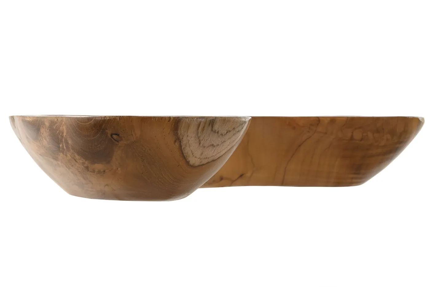 Set van 3 – gesneden tafel van teakhout naturel — Foto 2
