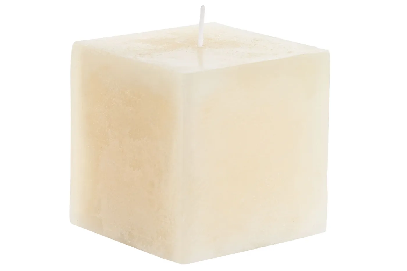 Square wax paraffin candle – natural — Photo 2
