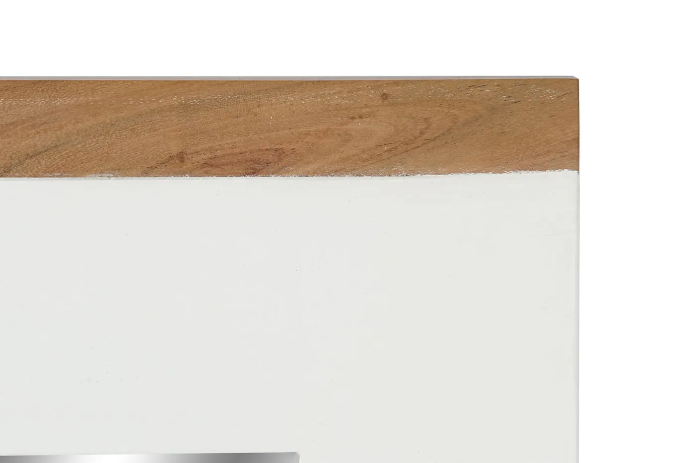Mango wood acacia mirror – white — Photo 2