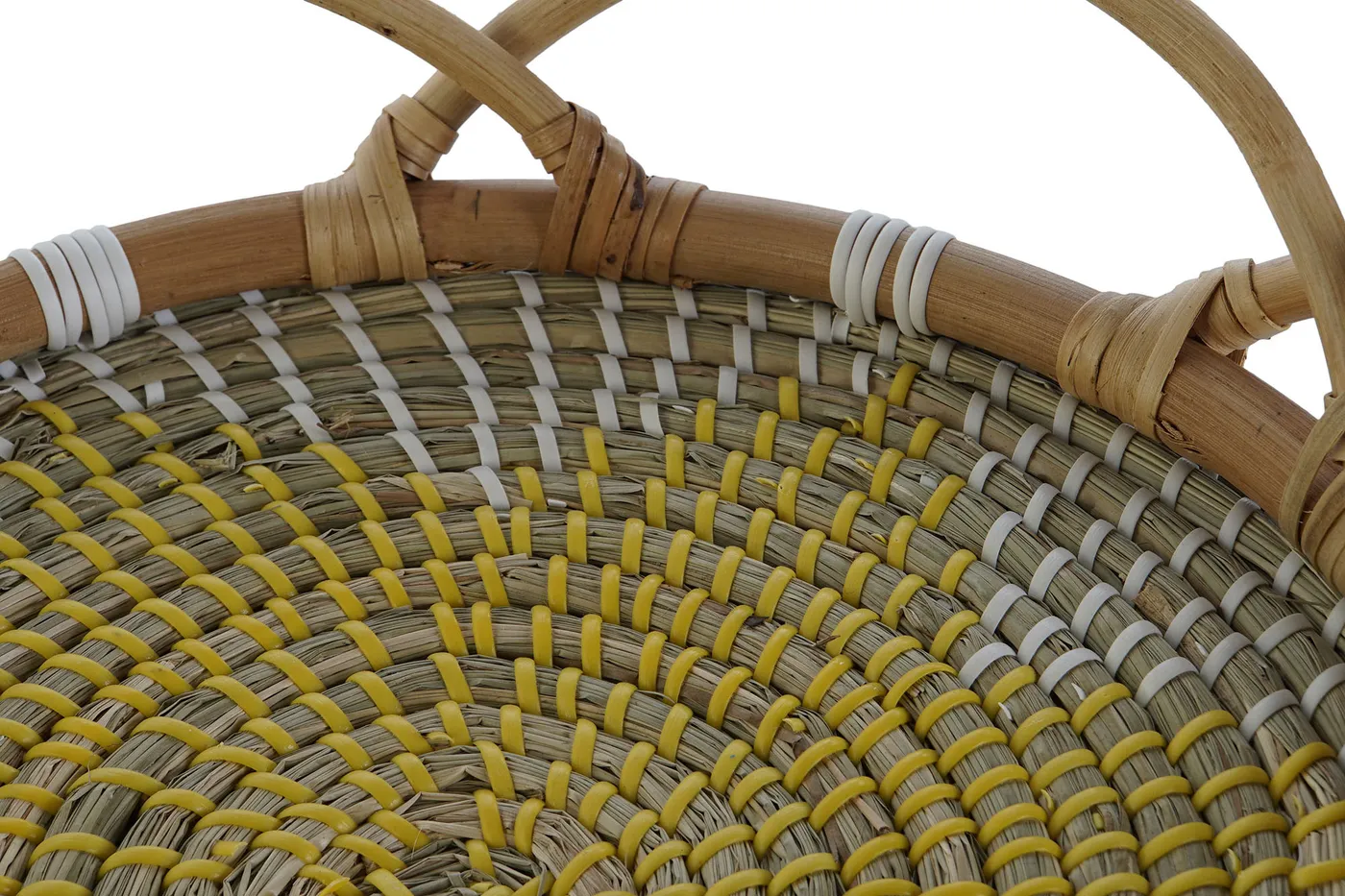 Dienblad decoratie van rotan en zeegras naturel — Foto 2