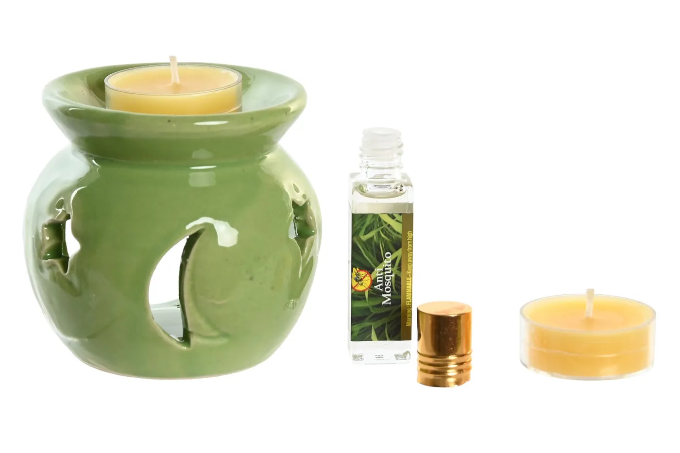 Set of 4 – ceramic oil burner candle — Photo 2