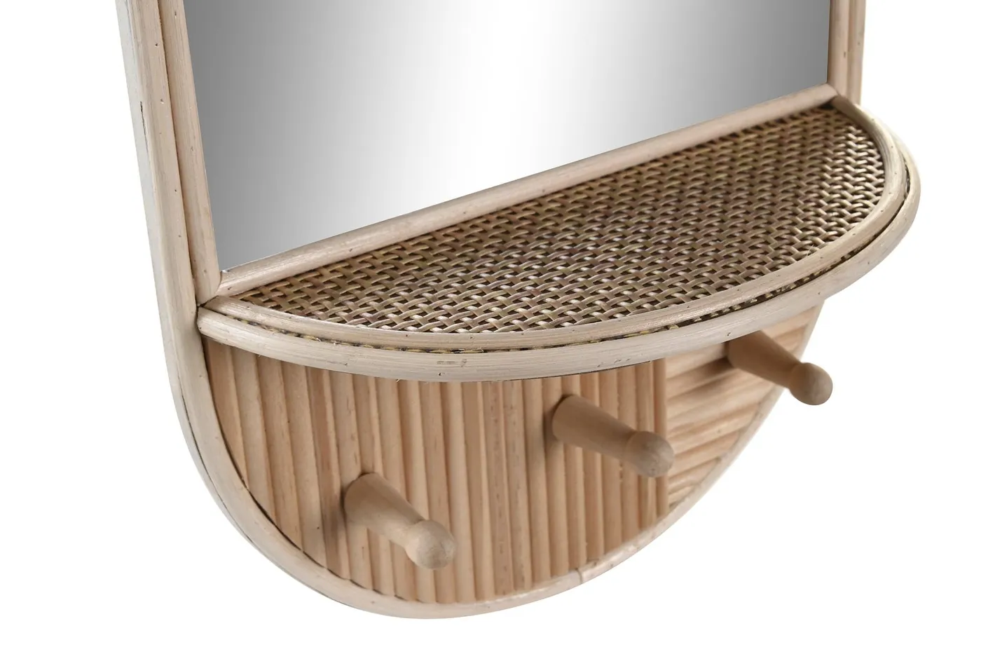 Miroir portemanteau en MDF et pin naturel — Photo 2