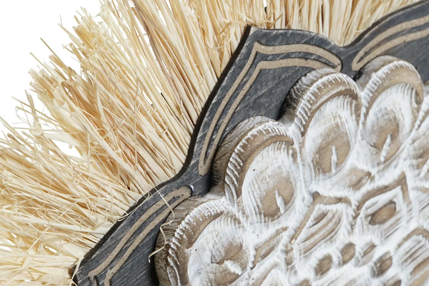 Décoration murale en fibre naturelle et métal naturelle — Photo 2