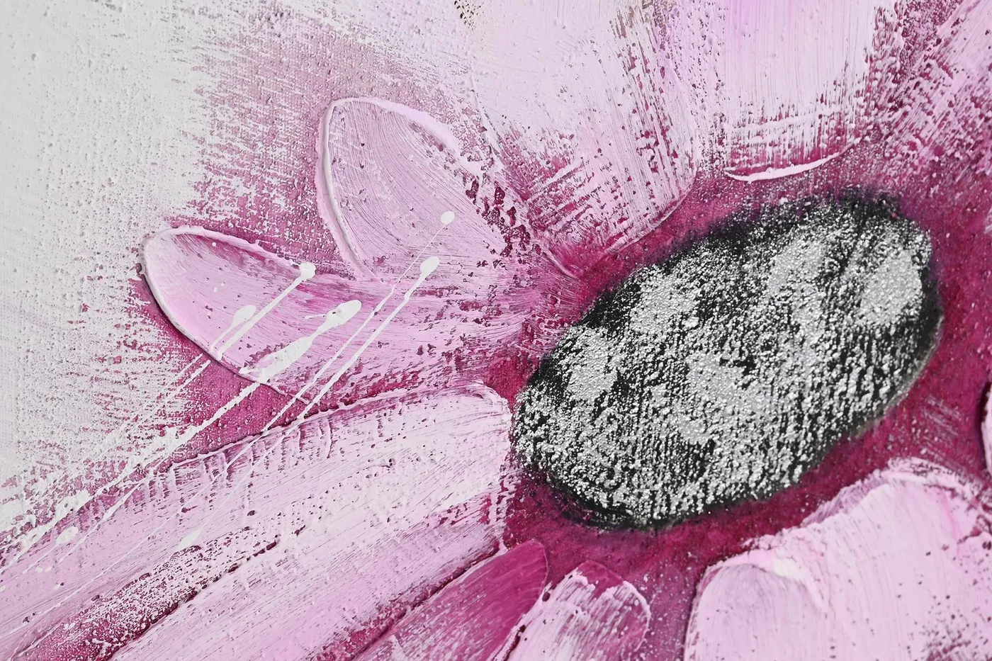 Bloemen schilderij canvas van grenen (2 modellen) — Foto 2