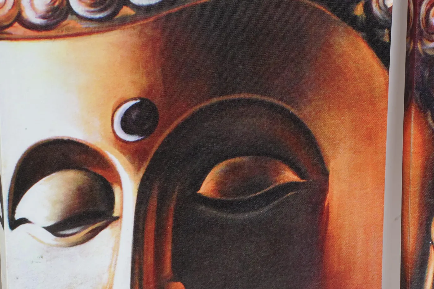 Set de 3 – cuadro lienzo buda de pino gris — Foto 3