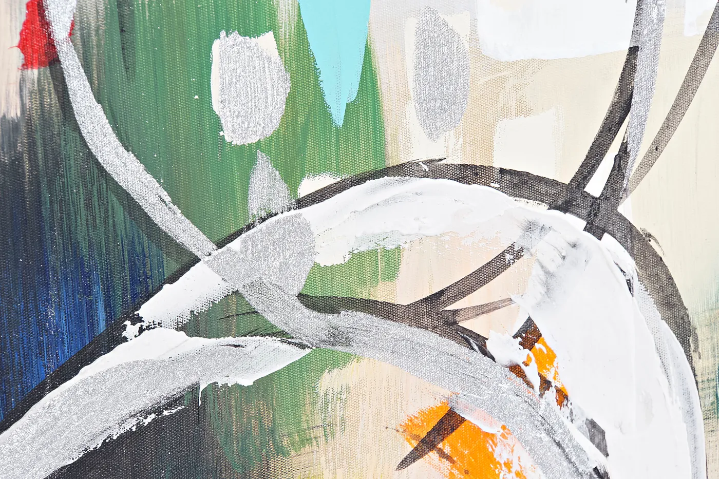 Abstract schilderij canvas van grenen — Foto 2