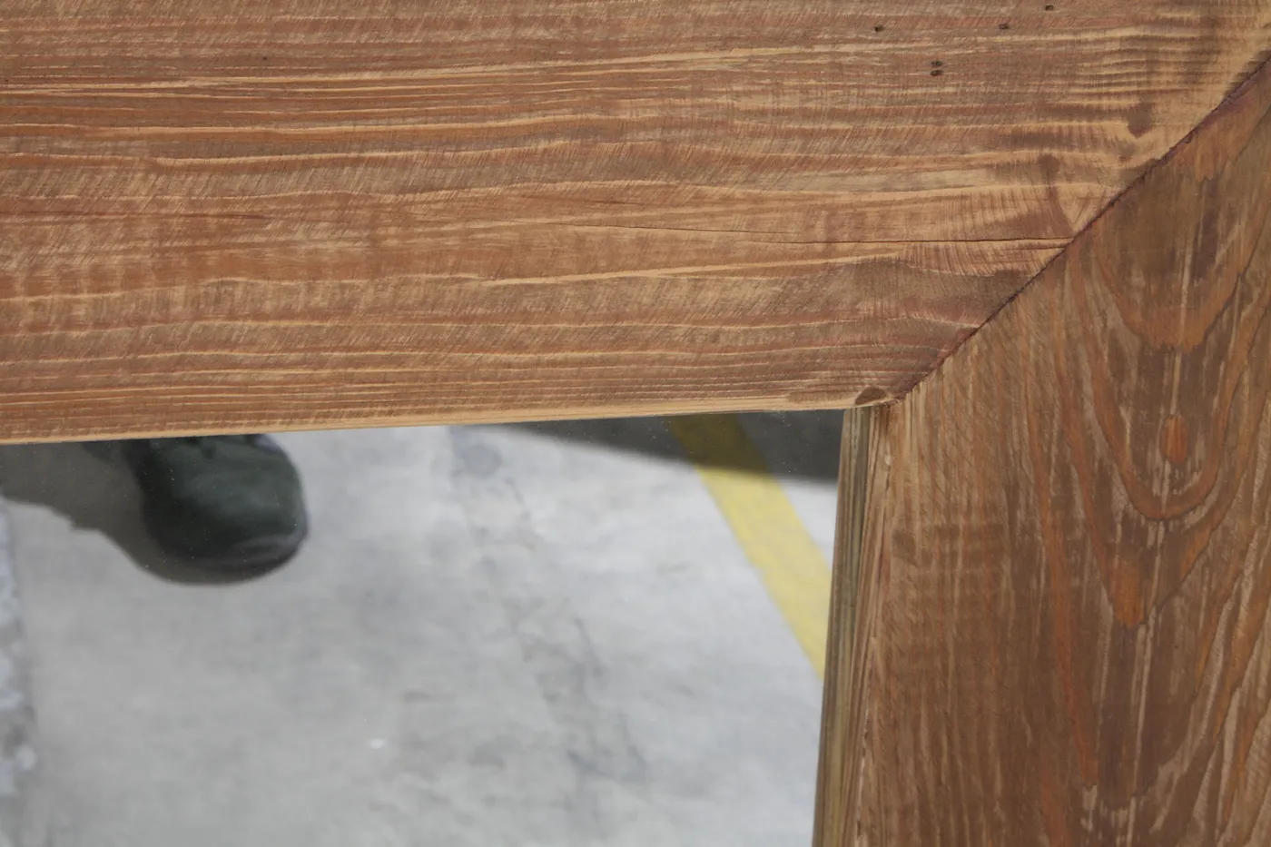 Espejo de madera y cristal reciclado natural — Foto 2