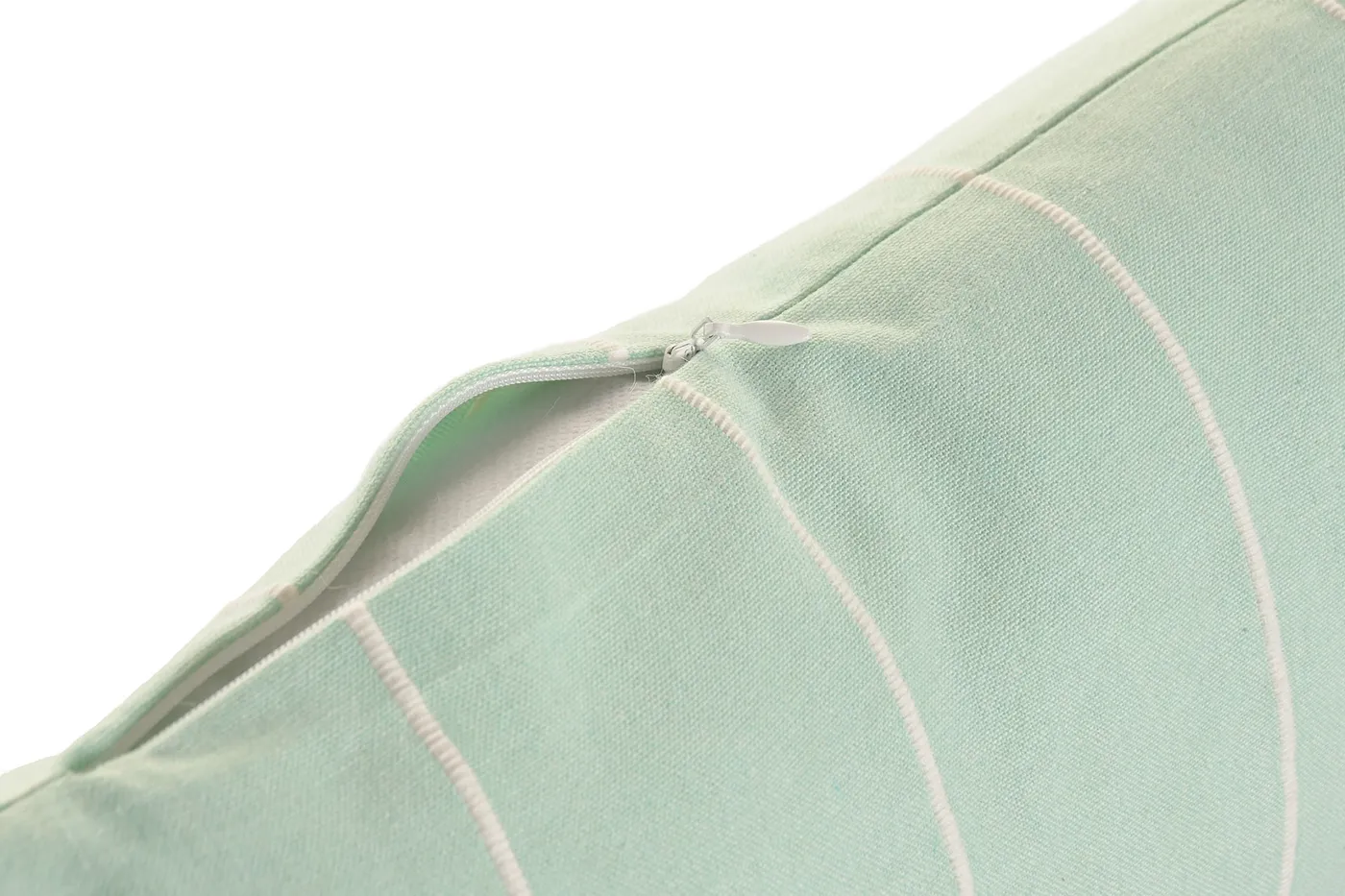 Striped cotton recycled material cushion — Photo 2