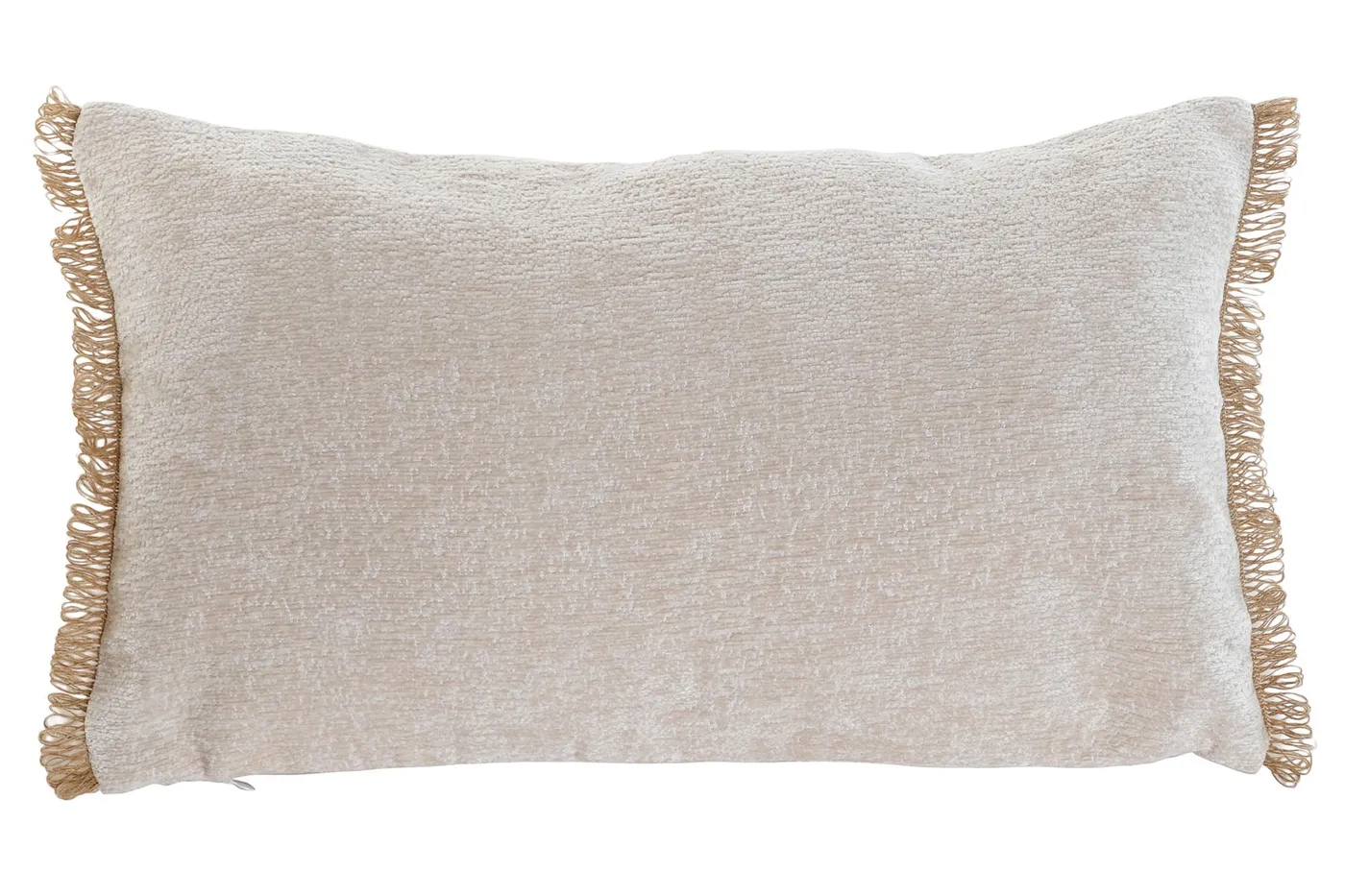 Coussin en chenille et jute crème — Photo 2