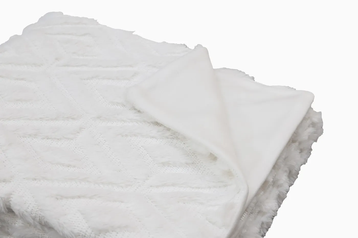 Polyester throw sofa – ecru — Photo 2