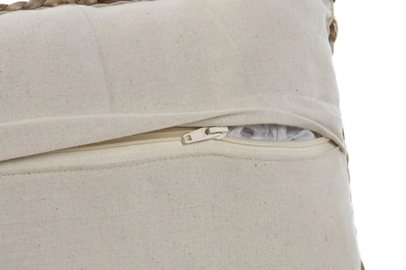 Coussin fait main en jute et coton — Photo 2