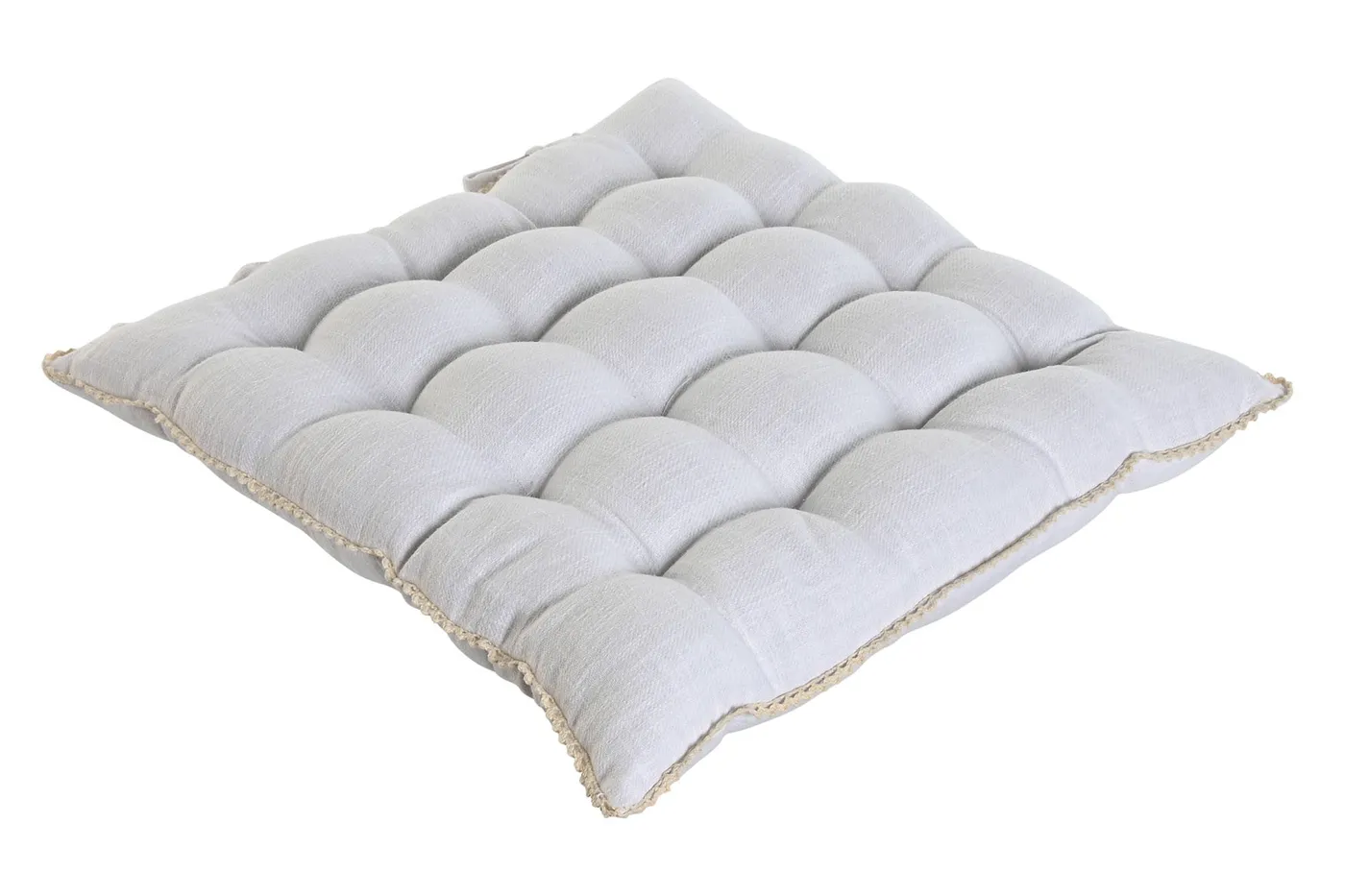 Coussin chaise en lin blanc cassé — Photo 2
