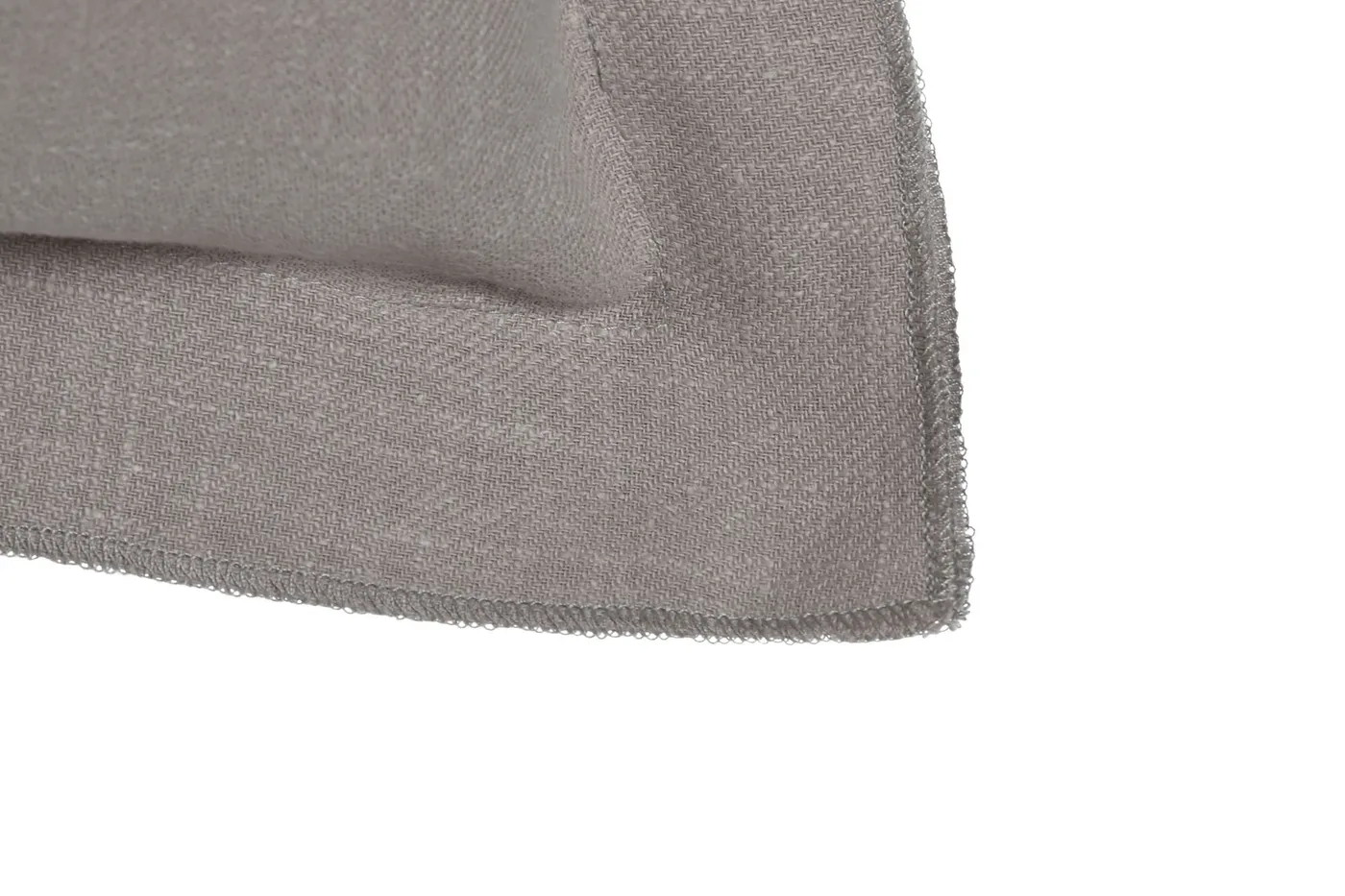 Linen cushion with fringes – grey / light — Photo 2