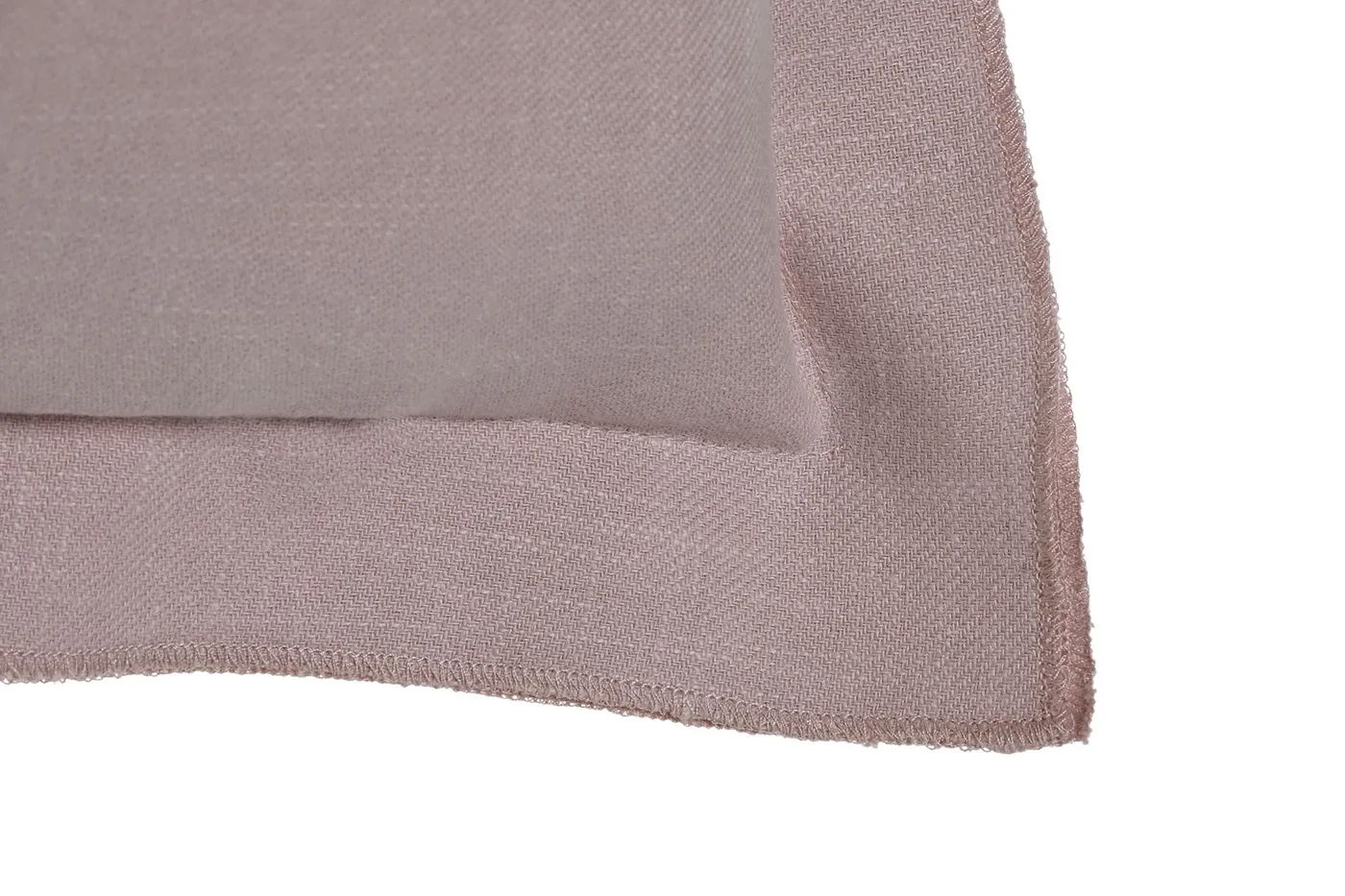 Linen cushion with fringes – mauve — Photo 2