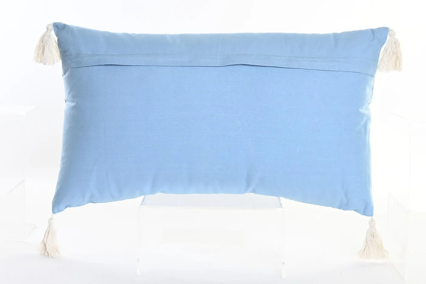 Coussin patiné en coton bleu — Photo 2